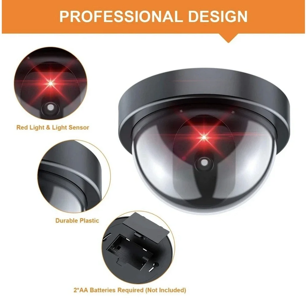 Lot of 5 Dummy Security Cameras Motion Sensor LED Light Dome Style New Open Box